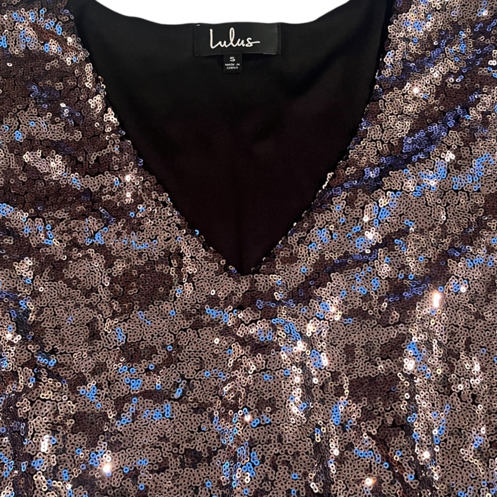 Lulus Light Up the Night Lavender Sequin Shift Dress S NWT - Picture 8 of 10